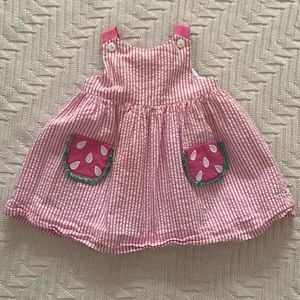 Florence Eiseman Pink Seersucker Watermelon Dress size 18 months